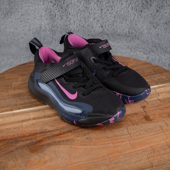 Nike Other - Nike IsoFly Kids Basketball Shoes Sneakers Size 9C Black Blue Pink FQ7670-003